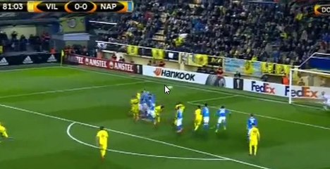 Suarez D. Goal - Villarreal 1 - 0 Napoli - 18-02-2016