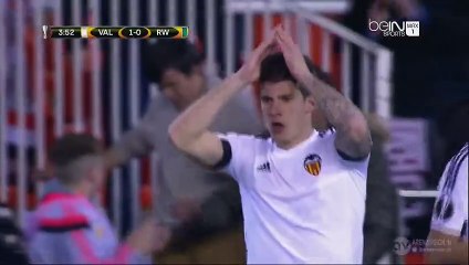 Santi Mina Goal HD - Valencia 1-0 Rapid Wien 18.02.2016