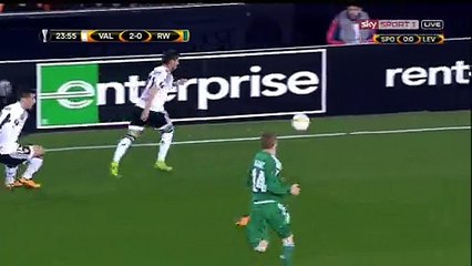Santi Mina Goal HD - Valencia 3-0 Rapid Vienna - 18-02-2016 -