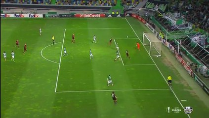 0-1 Karim Bellarabi Goal UEFA  Europa League  1_16 Final - 18.02.2016, Sporting Lisboa 0-1 Bayer Leverkusen