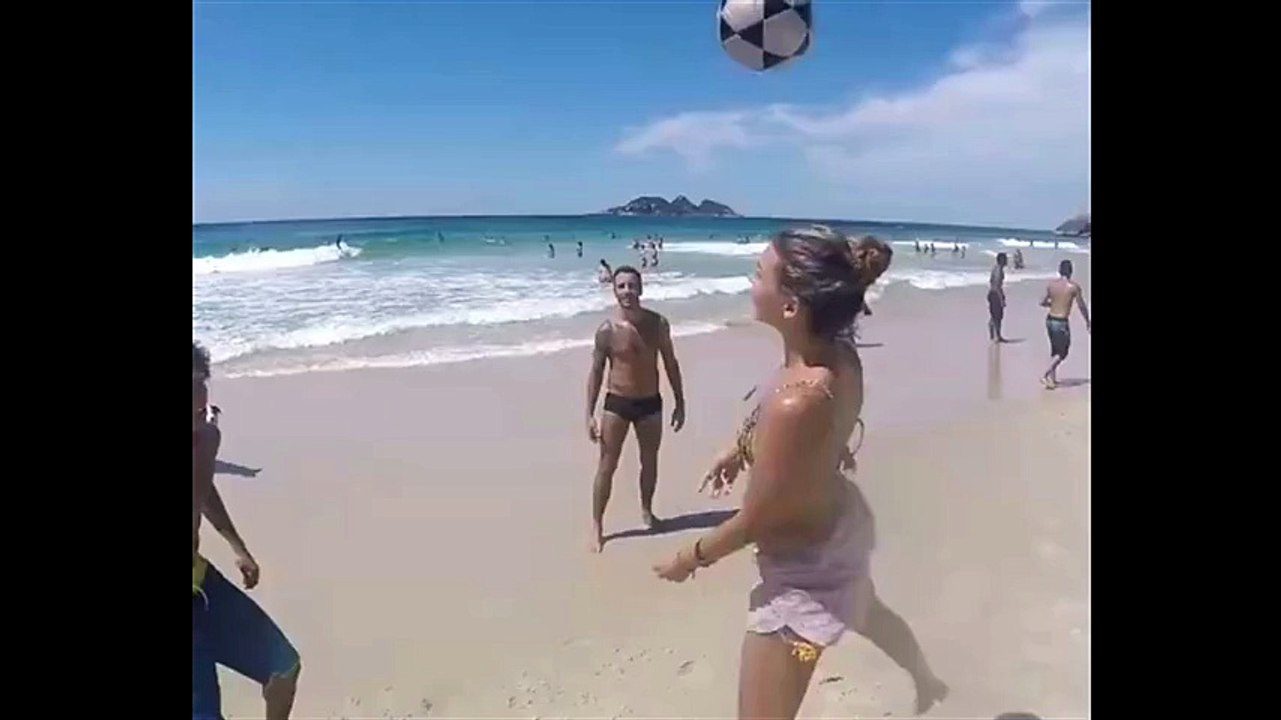 Dog playng football