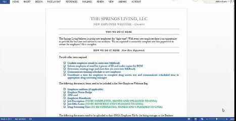 SilkRoad - New Hire Checklist