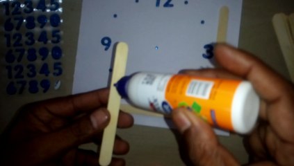 How to make clock with popsicles / ice cream sticks - summer school projects for kids