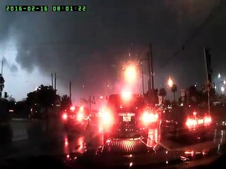 Oblivious Driver Did Not See Tornado Pompano Beach  FL