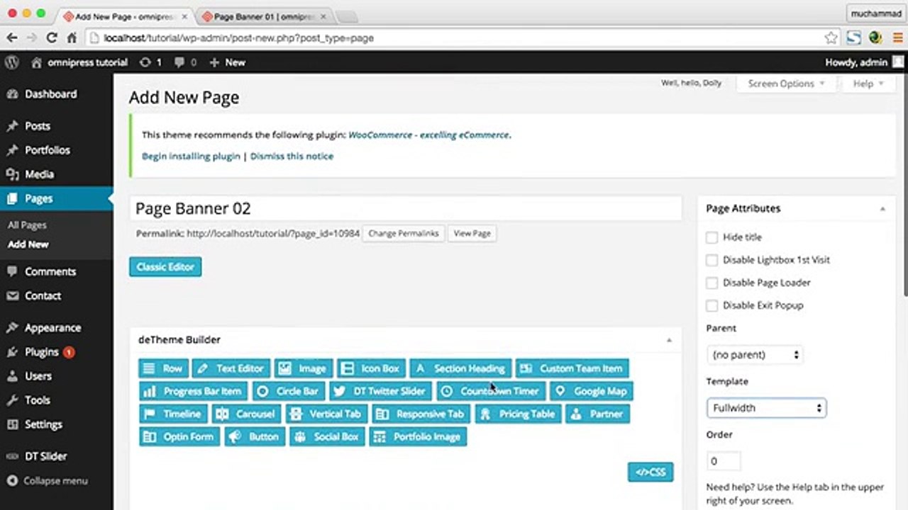 How to Set Page Banner - Omnitheme