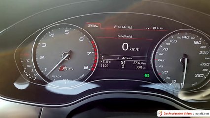 Audi S6 Quattro 4.0TFSI V8 450 Hp Acceleration 0-200 (2015)
