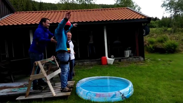 He thought he was bungee jumping off a bridge lmao!!