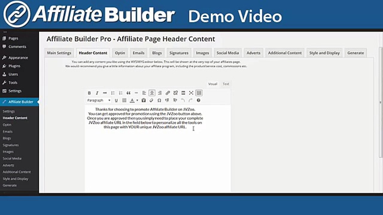 Demo Affiliate Builder
