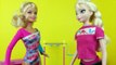 Frozen Barbie Gymnastics Class PART 1 Elsa Kids Chelsea Doll Gymnast Set Parody DisneyCarToys