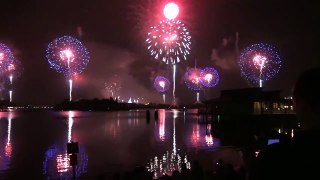 Walt Disney World New Years Eve Fireworks at the Magic Kingdom Hub 2015-2016