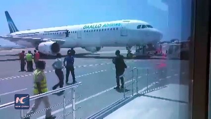 Daallo Airlines A321 damaged by explosion at Mogadishu (News World)