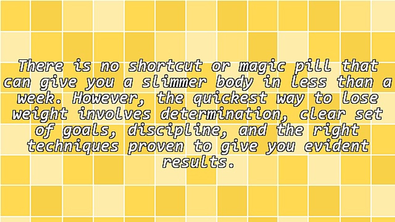 Do You Know What Is The Quickest Way to Lose Weight?