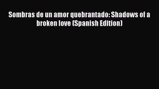 Download Sombras de un amor quebrantado: Shadows of a broken love (Spanish Edition) PDF Online