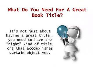 Hooks for Books: What You Need For A Great Book Title