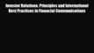 [PDF] Investor Relations: Principles and International Best Practices in Financial Communications
