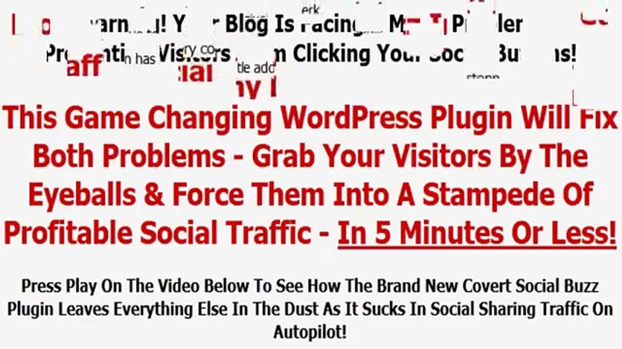 WSO Covert Social Buzz Your Blog is Facing 2 Major Problems Preventing Visitors From Clicking Your