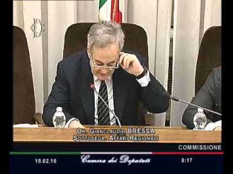 Roma - Rapporti Stato-Autonomie, audizione Sottosegretario Bressa (18.02.16)