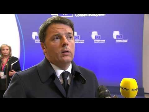 Bruxelles - Consiglio europeo, punto stampa del presidente Renzi (18.02.16)
