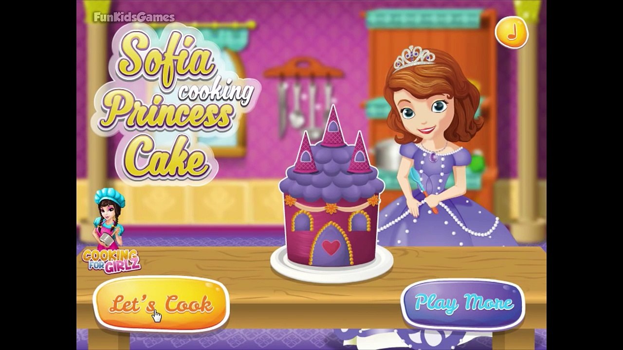 Sofia the First - Sofia Cooking Princess Cake - Disney Movie Cartoon Game for Kids in English