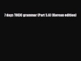 Download 7 days TOEIC grammar (Part 5.6) (Korean edition) PDF Book Free