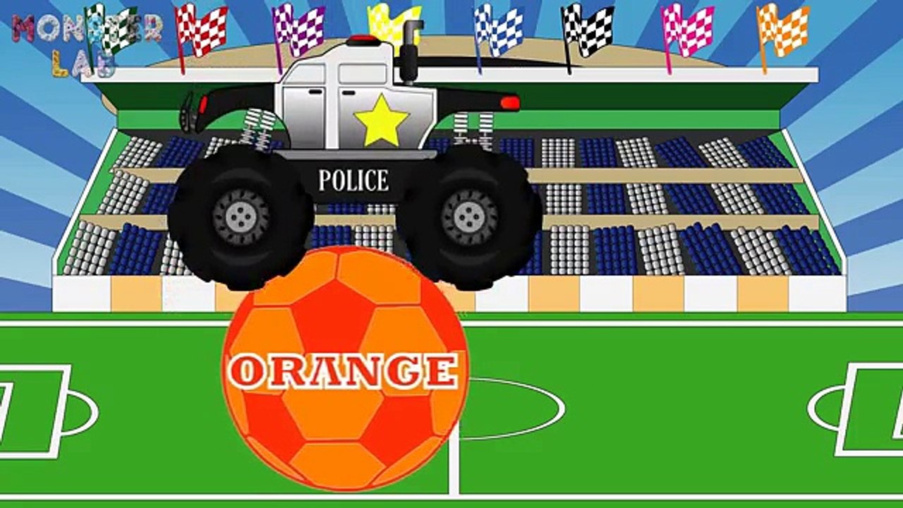 Learn Colors With Police Truck | Colors Challenge | Kids Video - Monster LAB TV