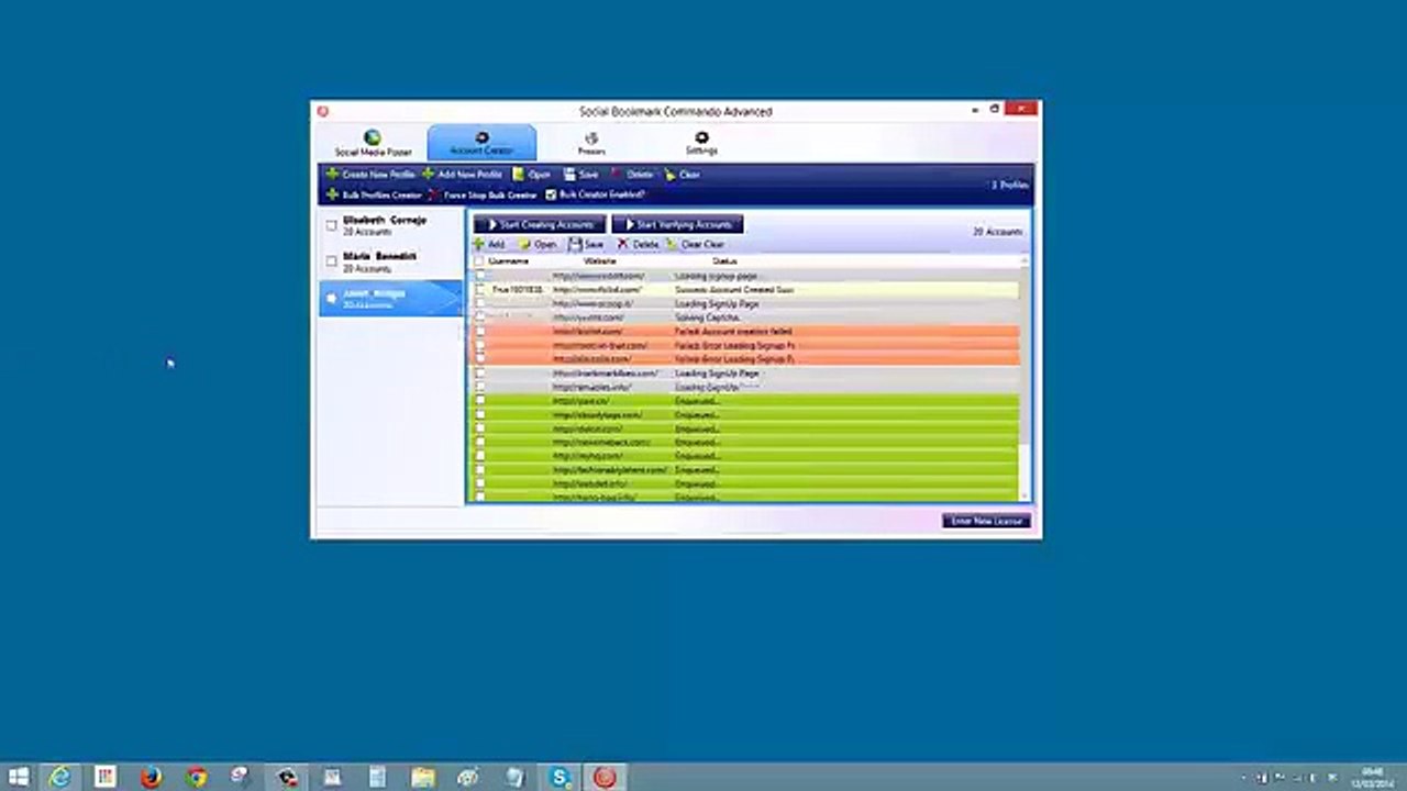 Social Bookmark Commando   How To Use The Account Creator