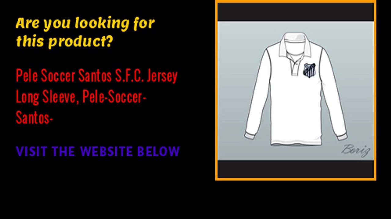 Pele Soccer Santos S.F.C. Jersey Long Sleeve, Pele-Soccer-Santos-