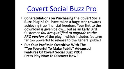 Covert Social Buzz Pro
