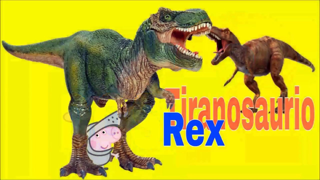Peppa Pig,dinosaurios,los números en español para niños con Peppapig