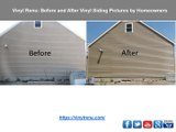 Before and After Vinyl Siding Pictures by Homeowners