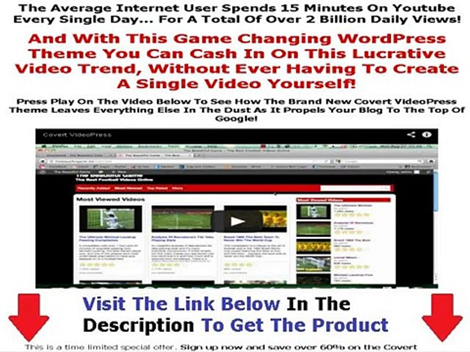 Covert Videopress + 50% OFF