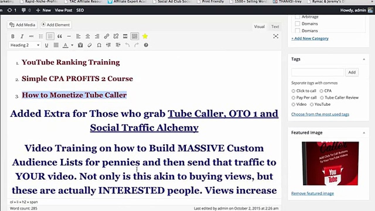 Tube Caller Bonus Video - Super Cool and Unique
