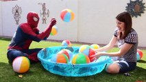 GIANT BALL PIT CHALLENGE Beach Balls in Pool with Disney Princess, McDonalds, Ugglys, Superheroes