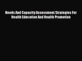 PDF Needs And Capacity Assessment Strategies For Health Education And Health Promotion Free