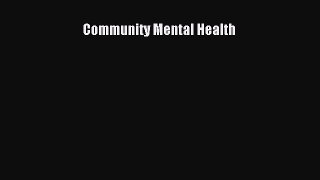 Download Community Mental Health  EBook