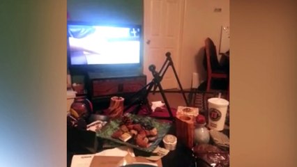 Young Boy Flips for His Drink