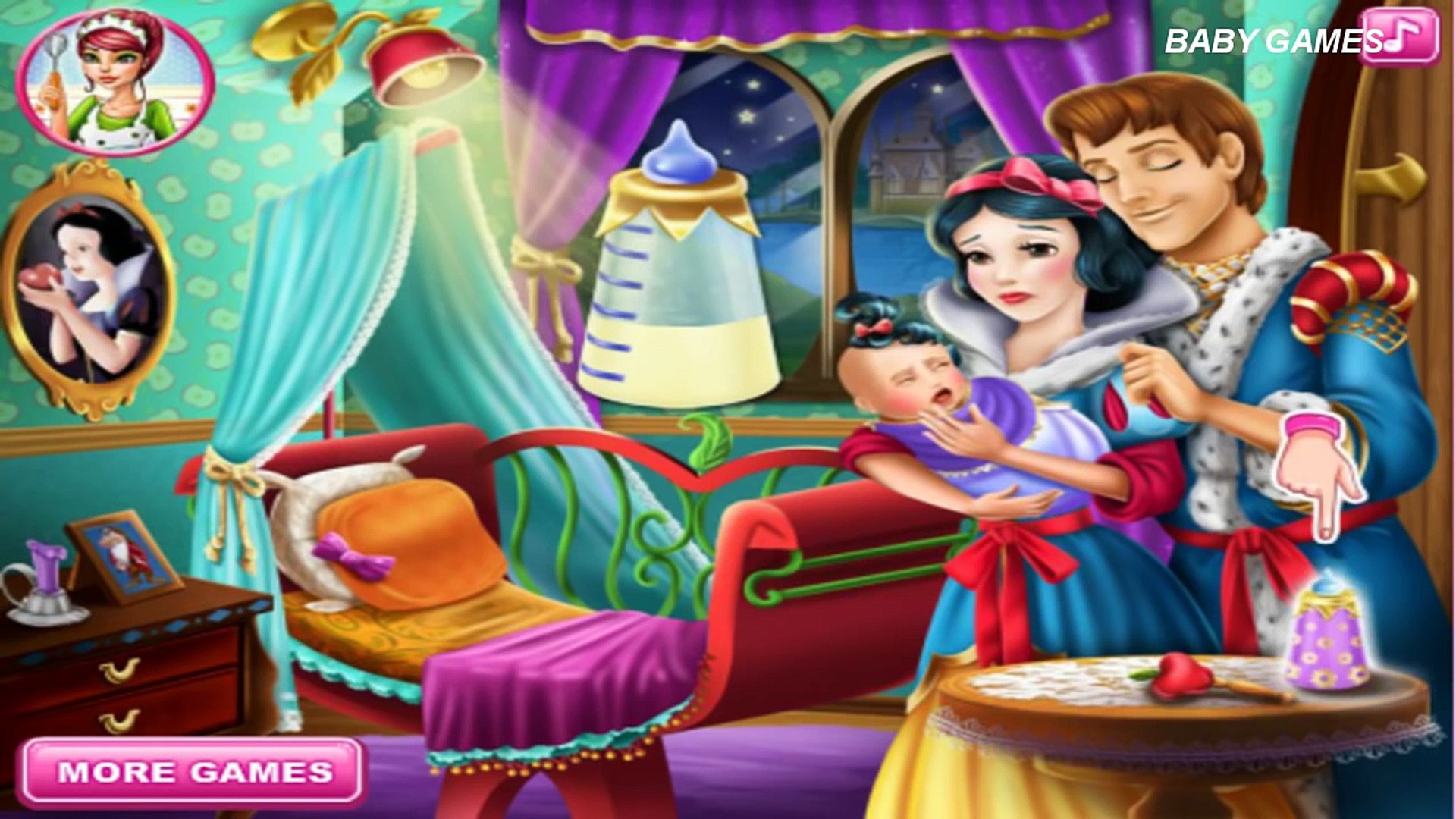 Blancanieves Cuida A Su Bebe Disney Princess Snow White Baby Feeding Baby Games Video Dailymotion