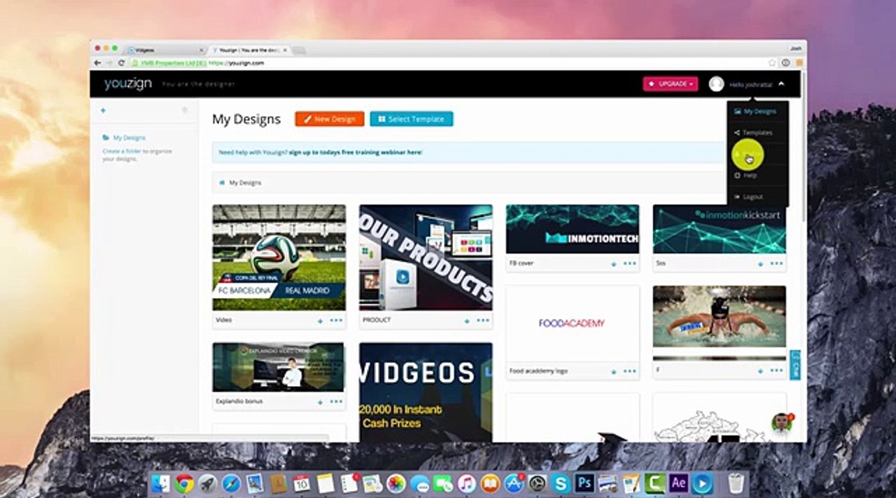 Vidgeos - Training - Youzign Integration