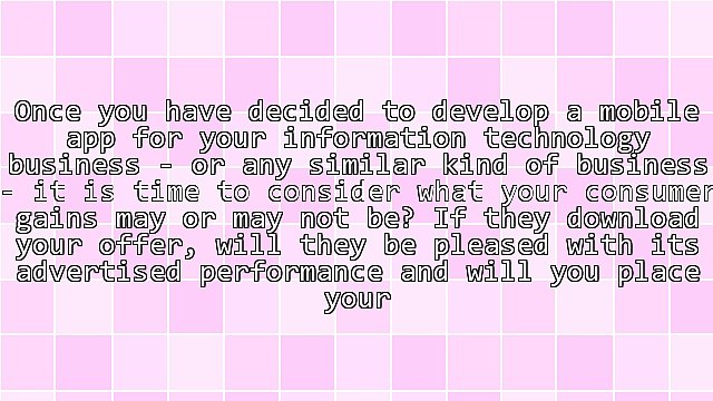 Information Technology And Mobile App Marketing