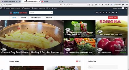 Create video post Elegant TubePress