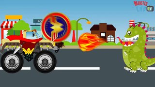 Wonder Woman Truck | Monster Trucks For Children | Kids Video - Monster LAB TV