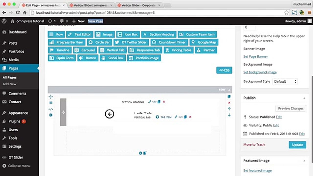 DT Builder Vertical Tab - Omnitheme