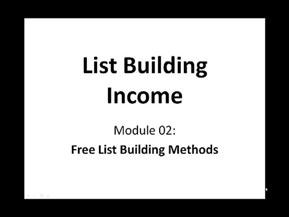 How To Build Your List - Automated List Profits - Email Marketing ( Part 10 )