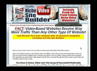 Niche Video Site Builder Review -- Watch My Walk through Video Plus Exclusive Bonus