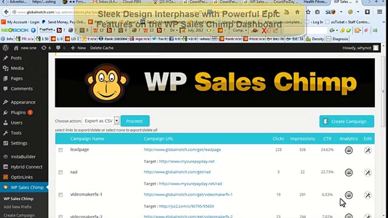 WP SALES CHIMP Features