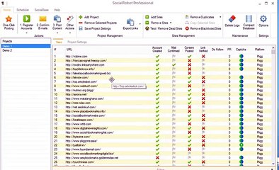 High quality social bookmarks builder - SocialRobot