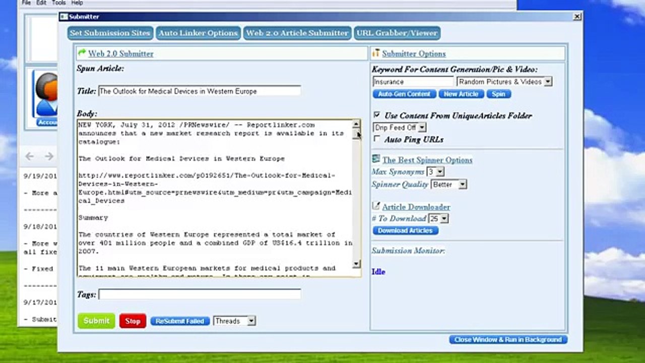 FCS Networker - Web 2.0 Article Submitter