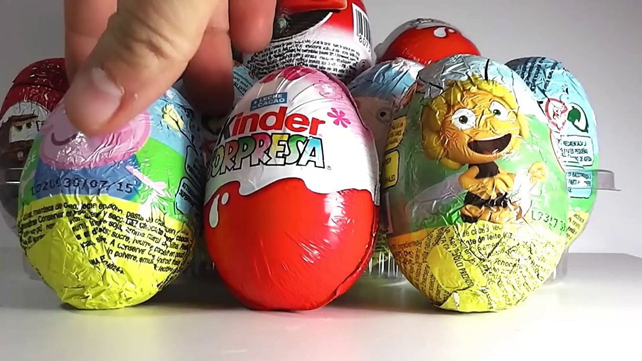 3 HUEVOS SORPRESA, ABEJA MAYA, PEPPA PIG Y MAGIC KINDER PRINCESAS COLECCIÓN 2013. KINDER