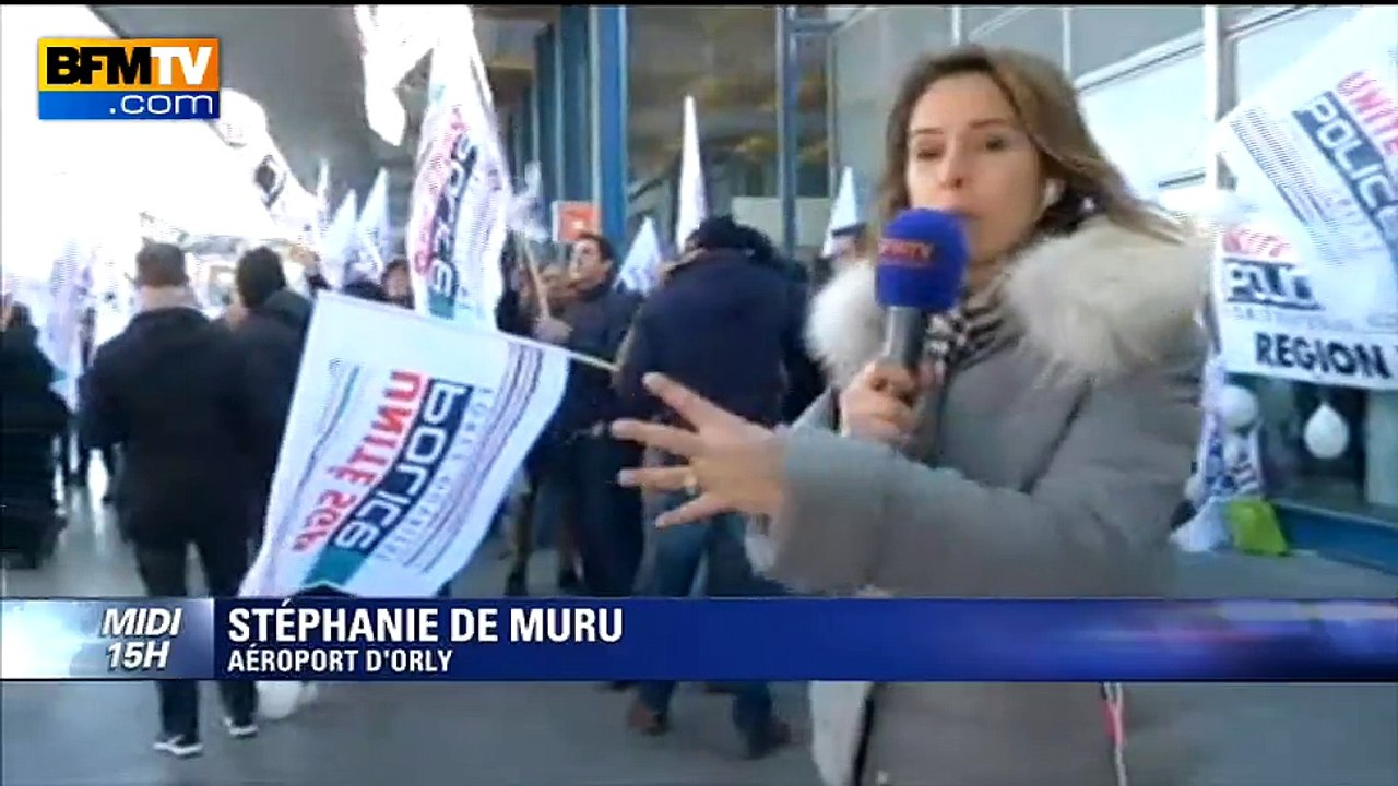 Mouvement de protestation de la police aux frontières d’Orly