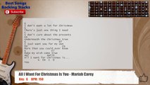 All I Want For Christmas Is You - Mariah Carey Guitar Backing Track with scale, chords and lyrics